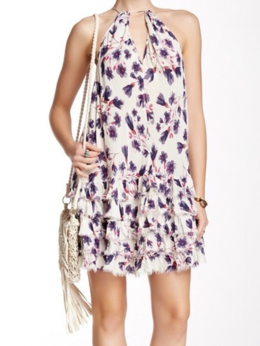 Intimately Free People Floral Flow Feather Dress